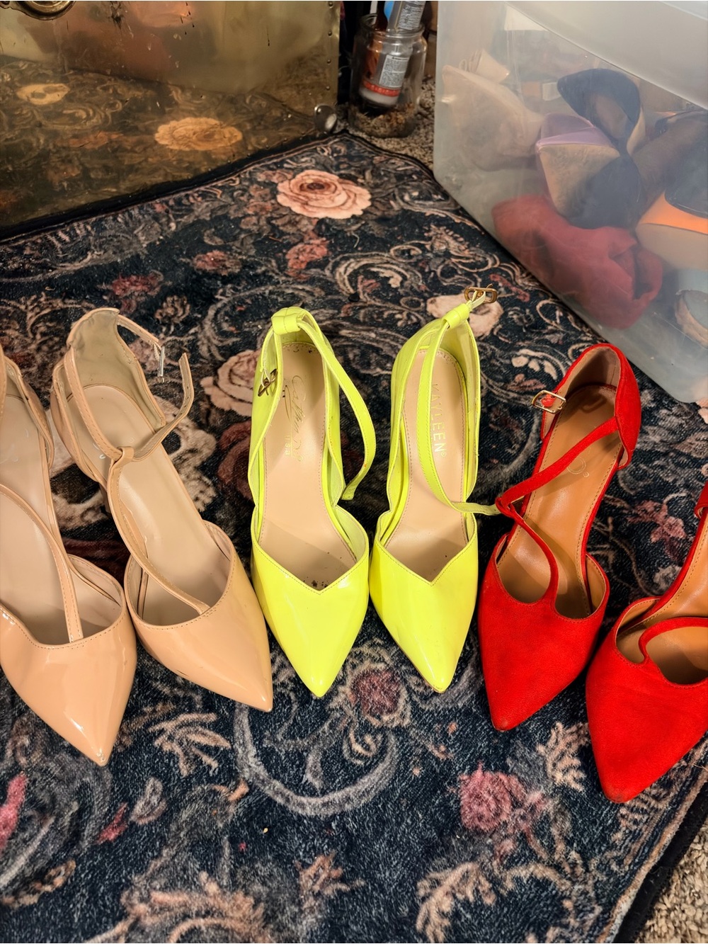 Bundle o Pointed Toe Ankle-Strap Pumps - Women size 6